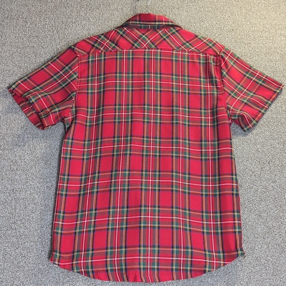 FOG Fear of God Collection One Short Sleeve Flannel Size Medium in Red Plaid - Picture 7 of 9